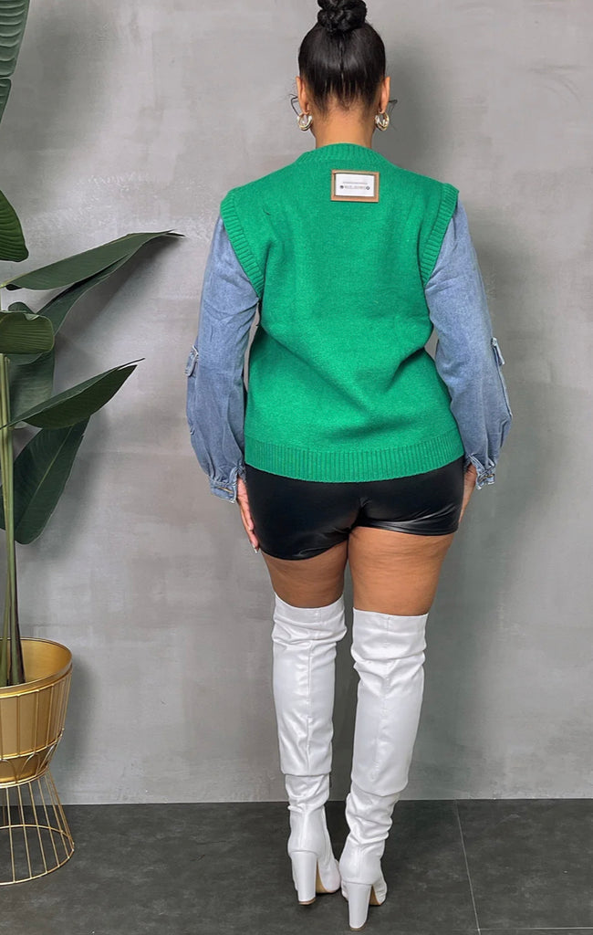 Green Smile Sweater