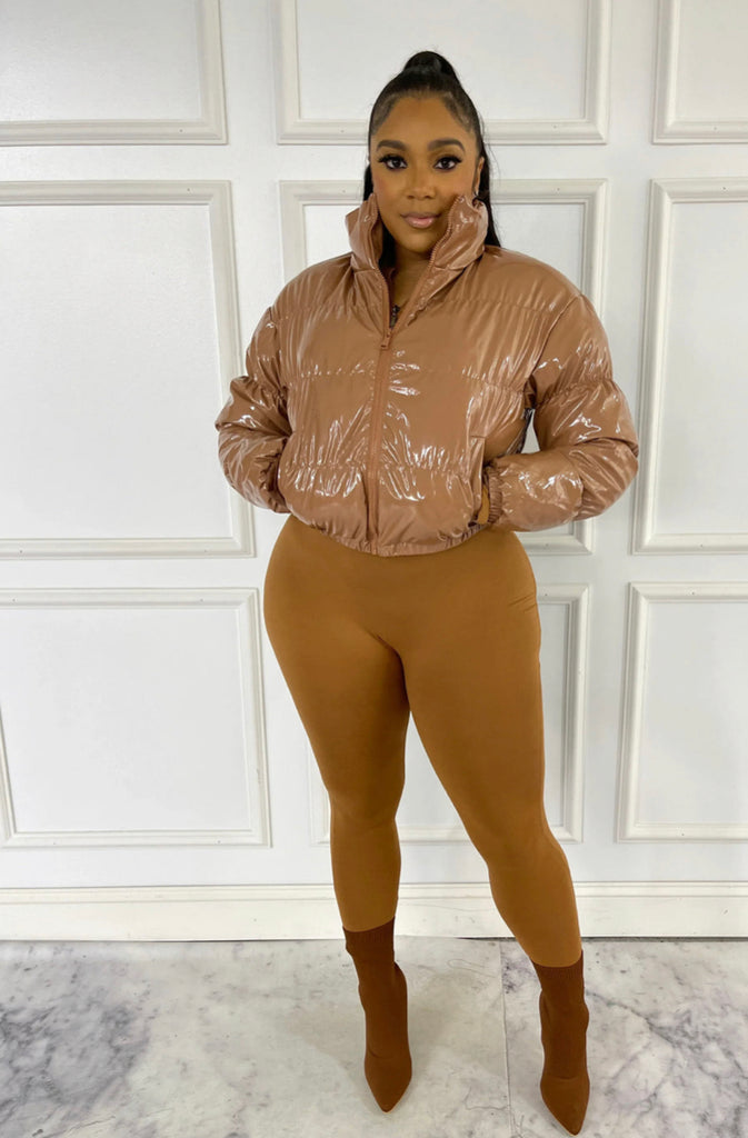 Tan Puffer Coat