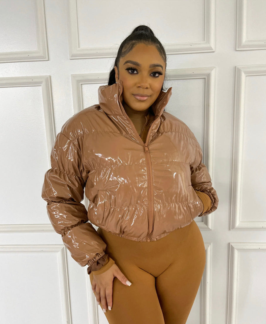 Tan Puffer Coat