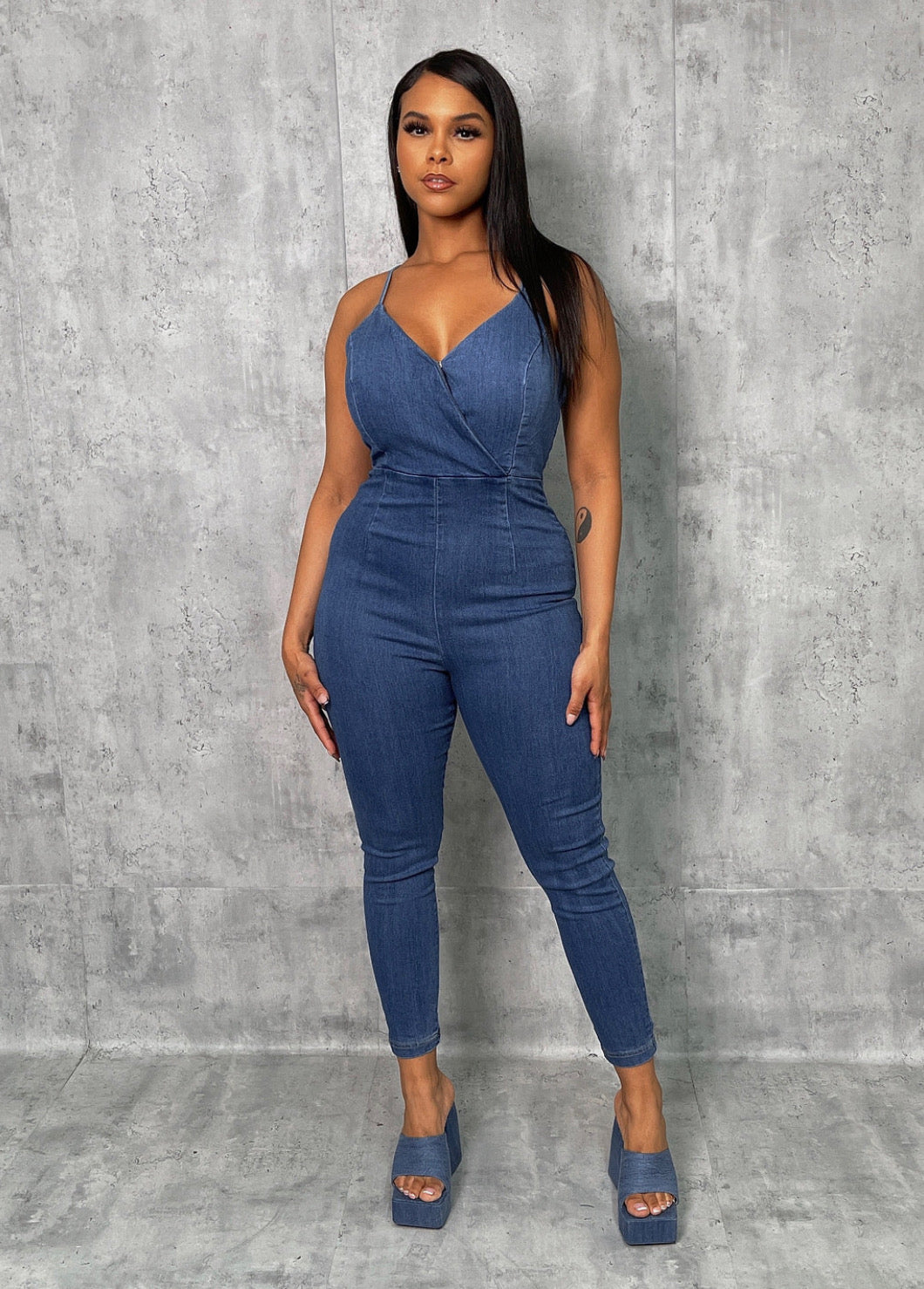 Sexy Blue Jean Romper