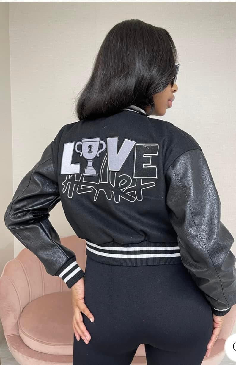 Love Heart Varsity Jacket